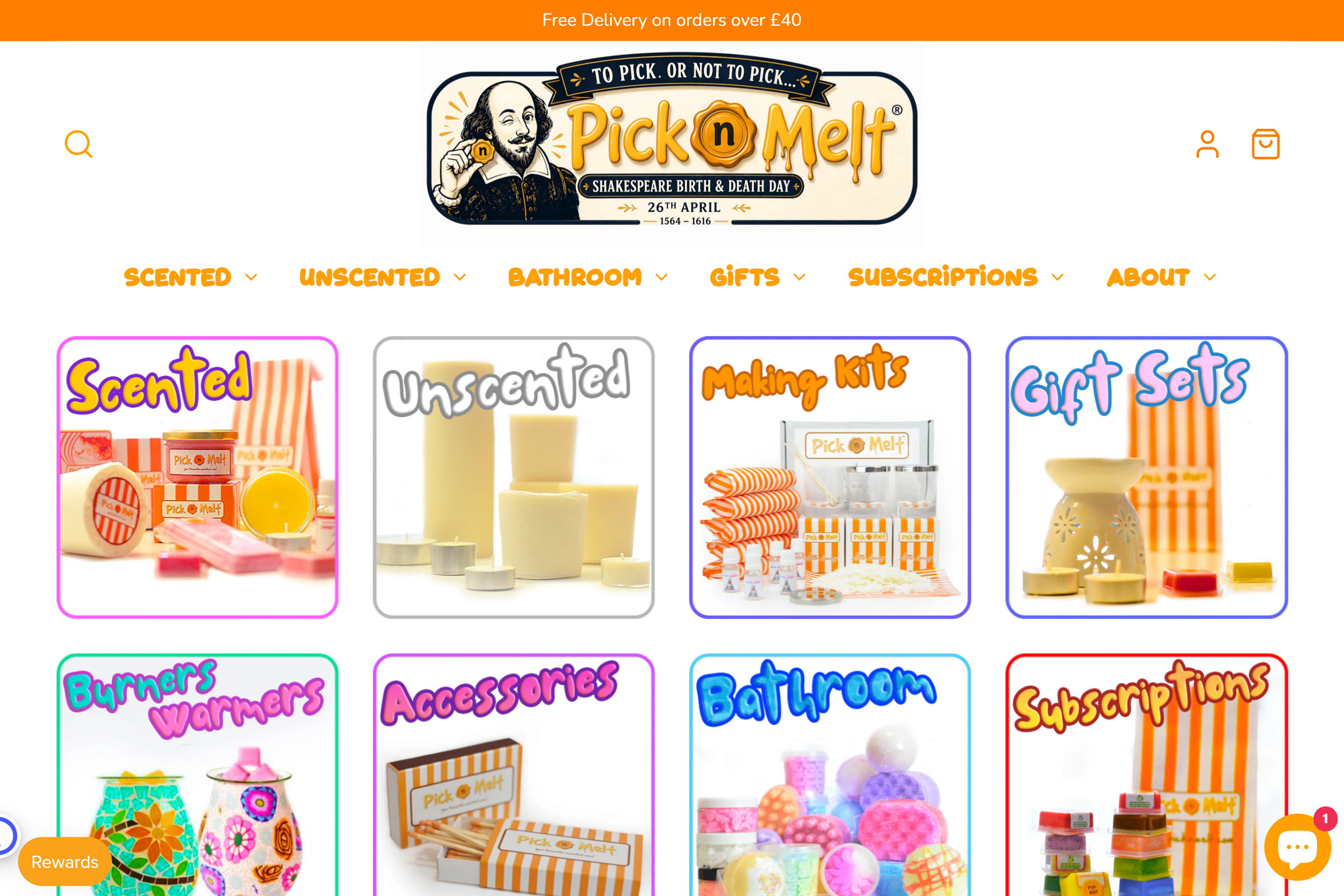 Pick n Melt ecommerce category screenshot