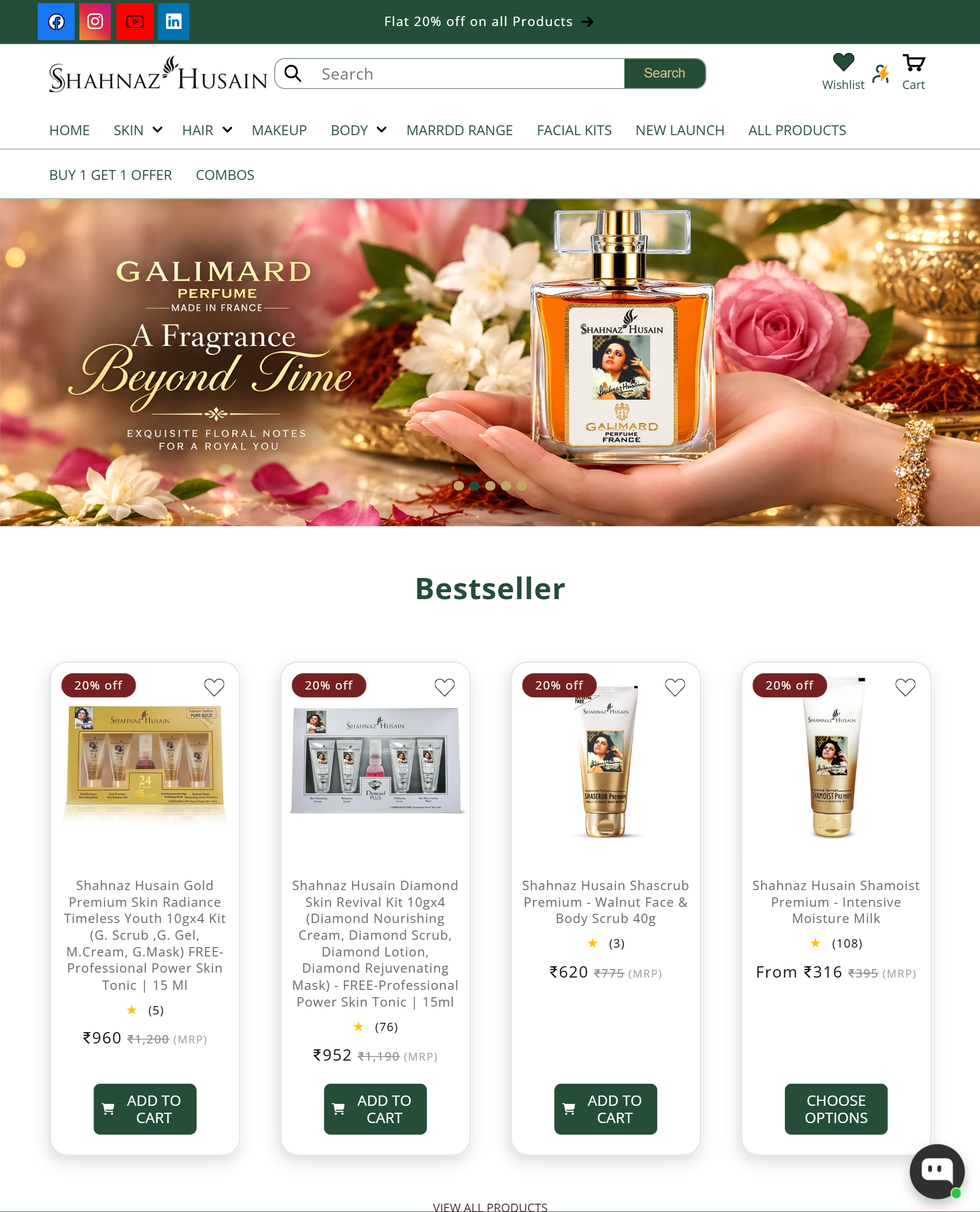 Shahnaz Husain Shopify storefront redesign